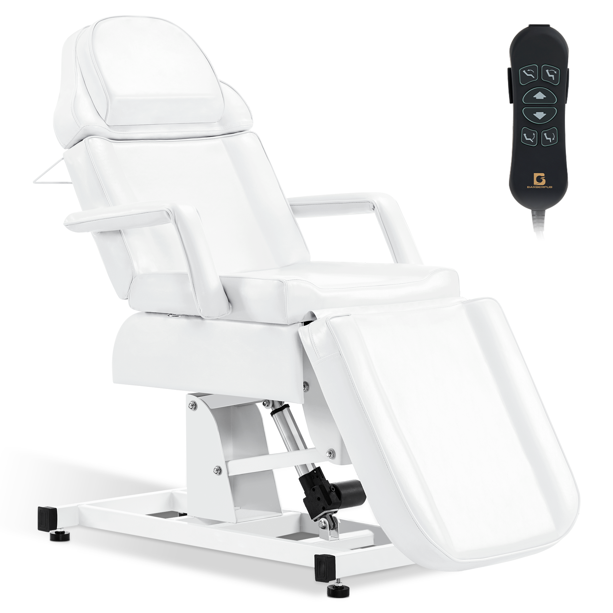 Table de massage électrique pour salon de coiffure, pliable et réglable en hauteur, avec 3 moteurs, pour salon de beauté 0751