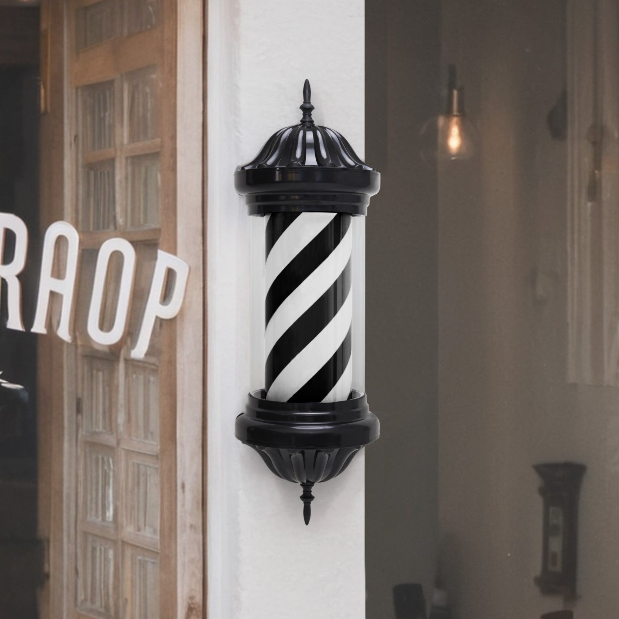 Poteau de barbier BarberPub, éclairage LED pour salon de coiffure, poteau rotatif de 70 cm, économie d'énergie, L054
