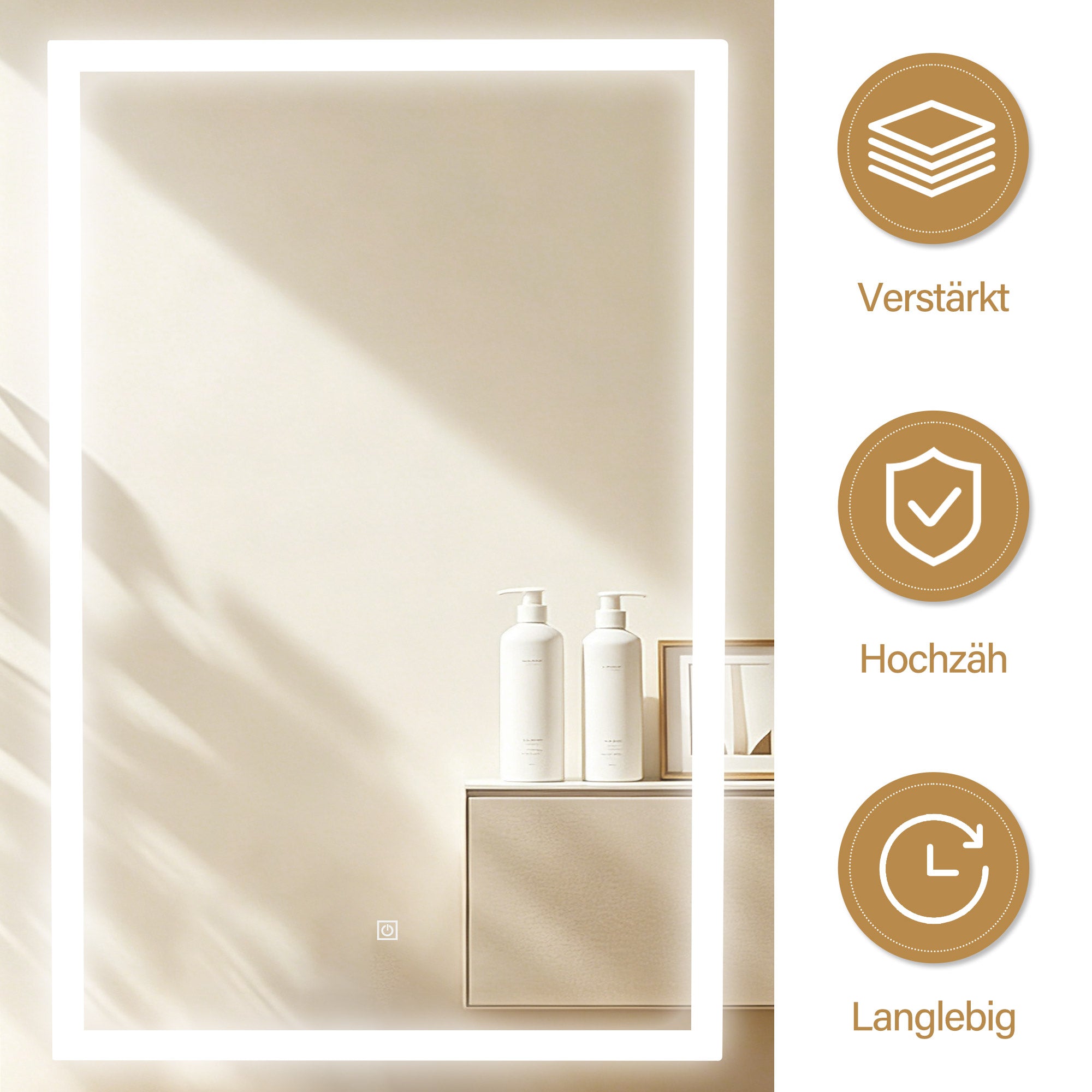 BarberPub Friseurplatz mit 2 Schubladen, Schminktisch mit Spiegel, Bedienungsplatz mit 6 Ablagen&2 Schränken, Spiegelschrank mit Beleuchtung, Spiegeltisch Modern, Friseureinrichtung, J3144 (Schwarz)