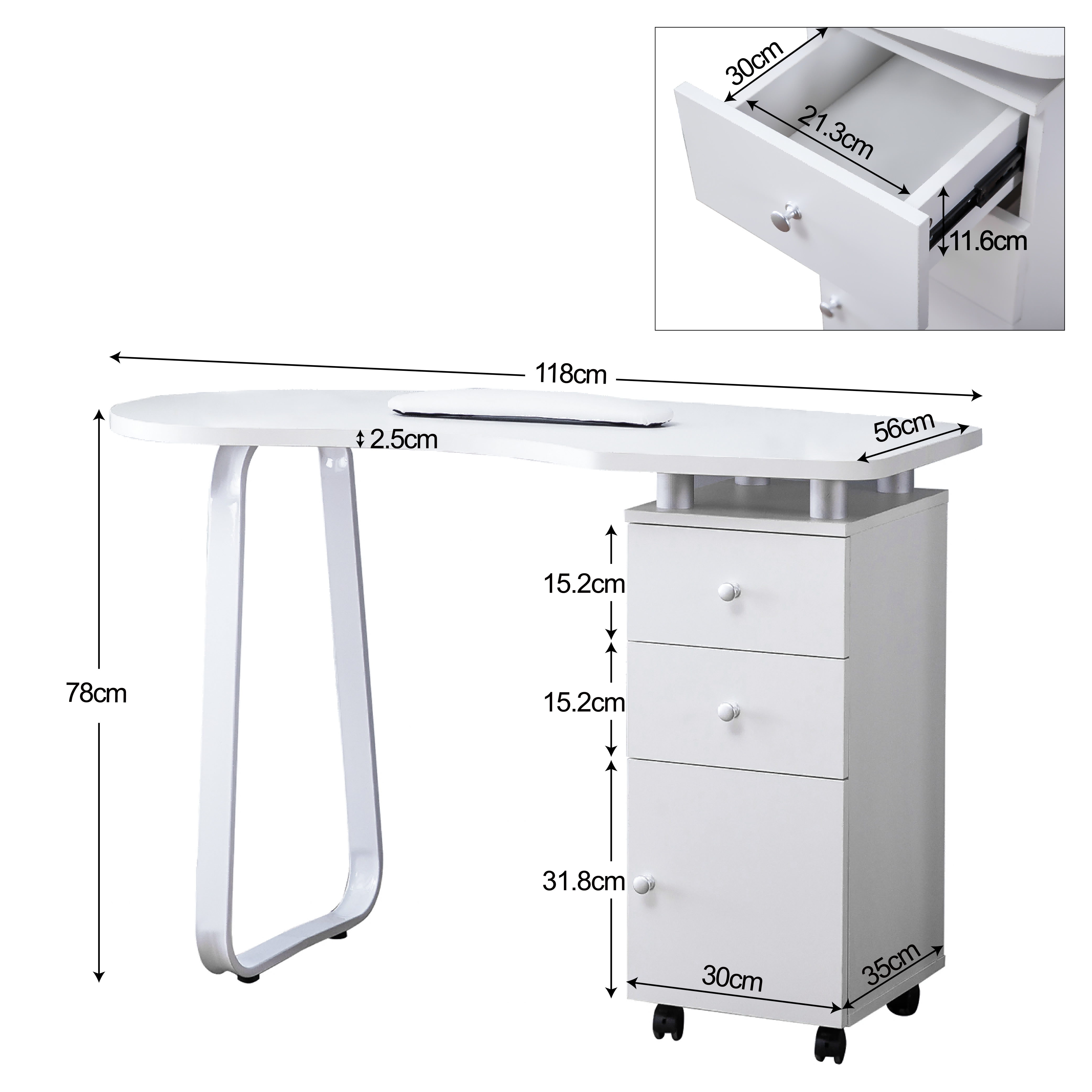 Barberpub studio table manicure table nail table 0400