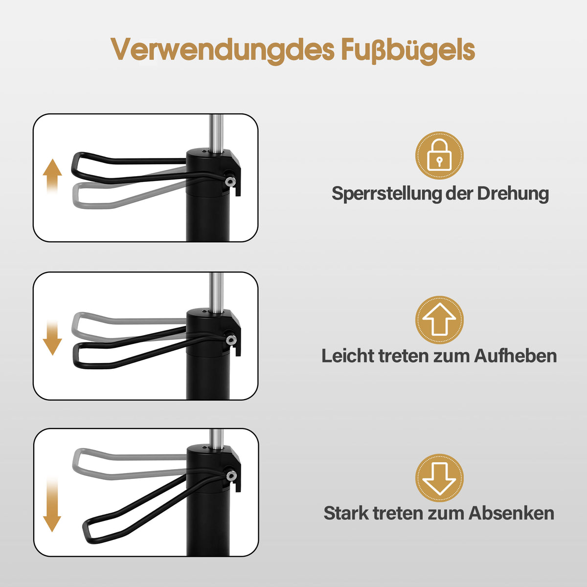 BarberPub Friseurstuhl, Friseursessel, Friseureinrichtung mit Hydraulikpumpe 360° Drehbar, Bedienungsstuhl Höhenverstellbar, Barber Stuhl Friseurstühle Kunstleder, 2079 (Schwarz)