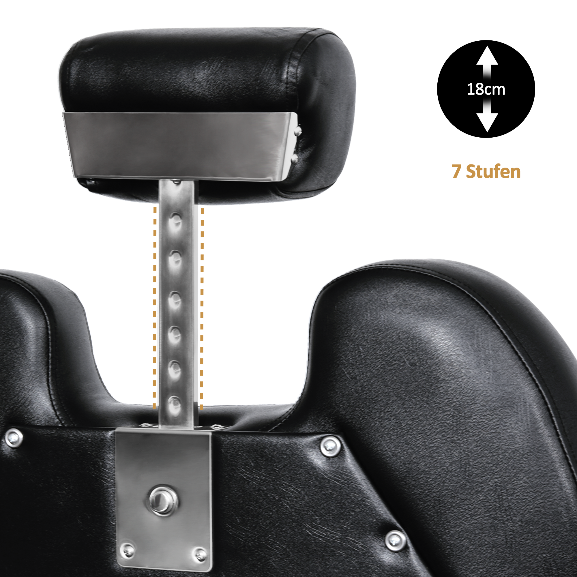 Chaise de coiffeur Barberpub, chaise de coiffure, chaise d'opération, équipement de coiffure 2687BK