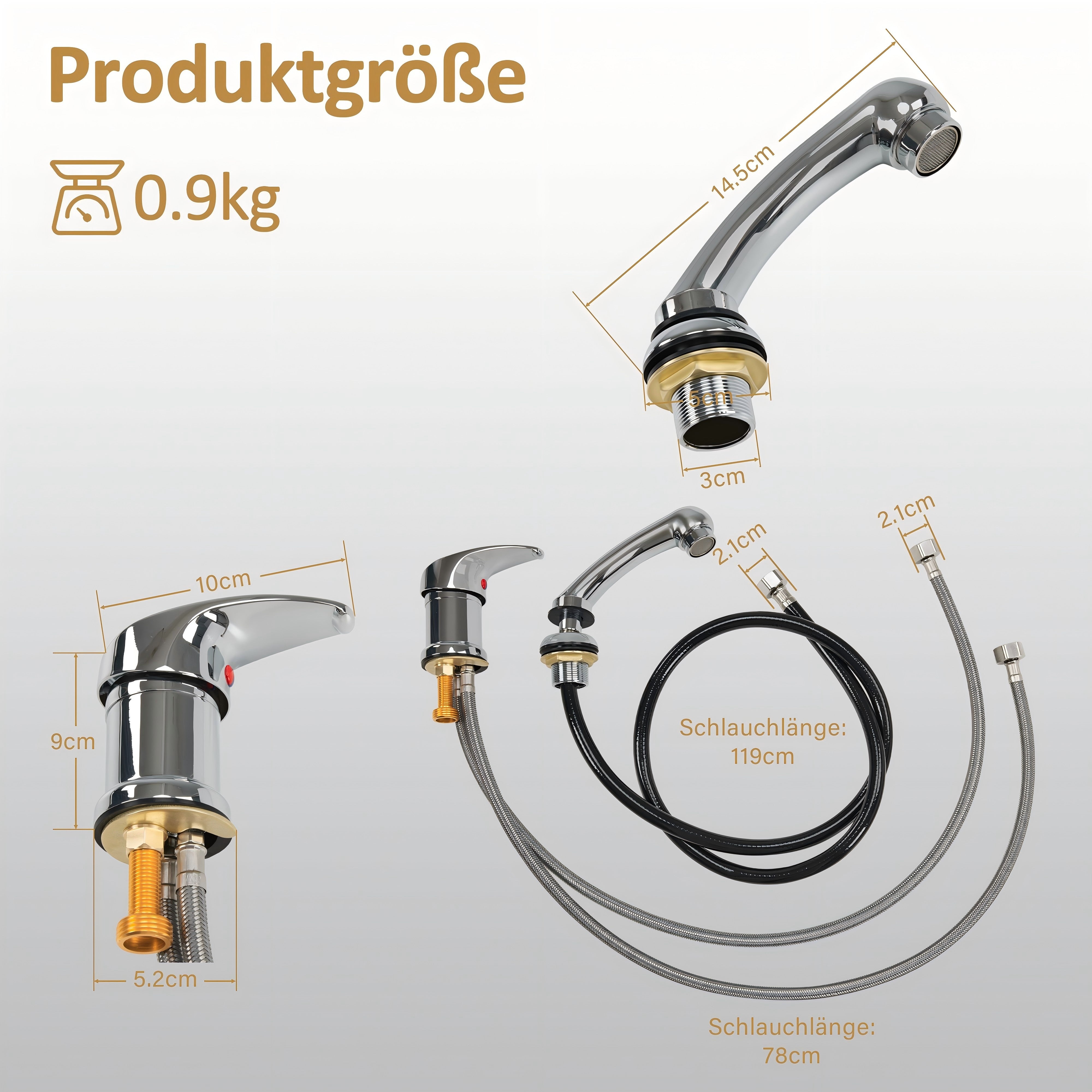 BarberPub Mixer Tap and Hand Shower Faucet for Salon Sink, Hairdressing Faucet for Barber Chair with Sink 8611 8675 8010 8670 8692 8620 8679, WH8005