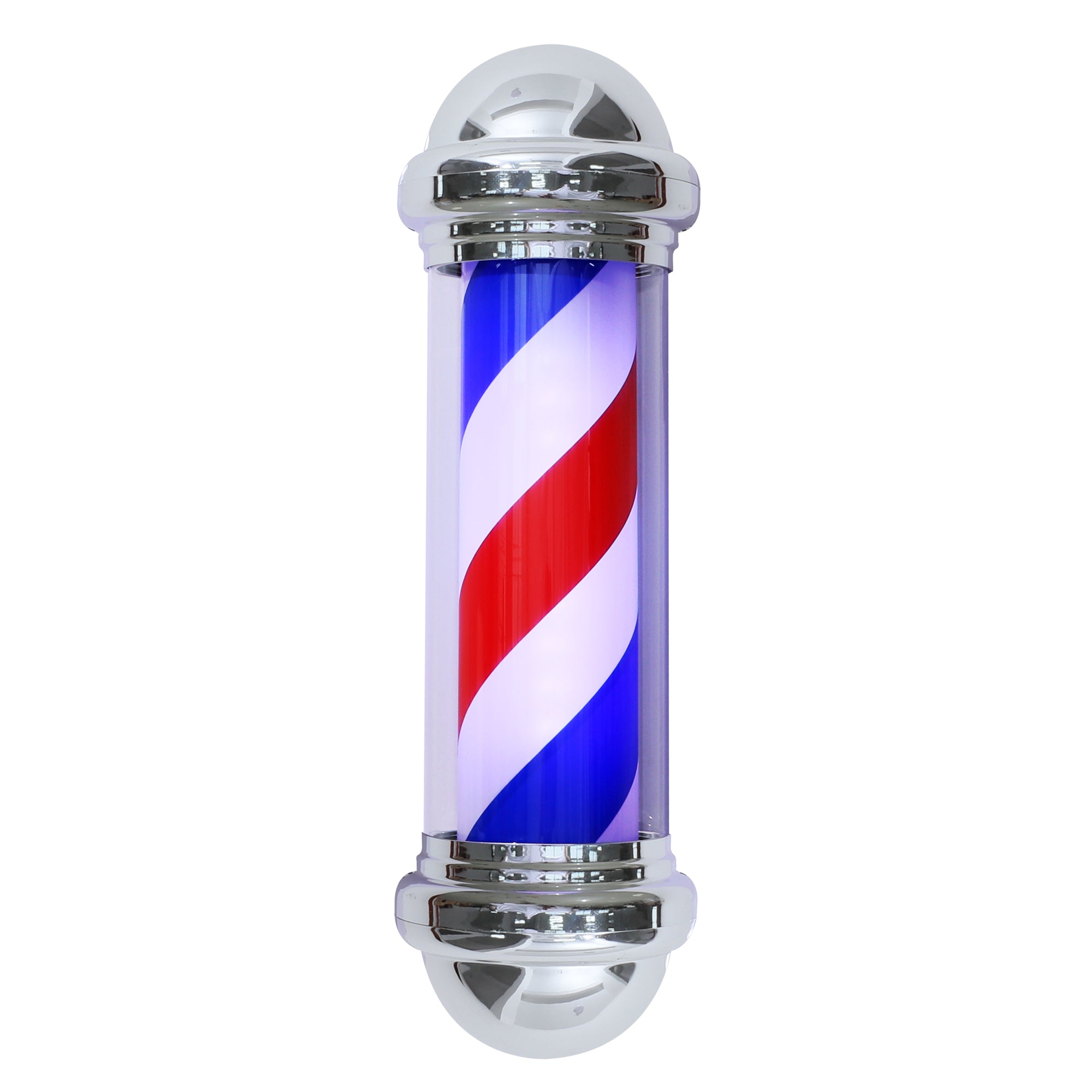 Barberpub barber pole classic white blue red Barber Pole 75cm rotating LED bulb