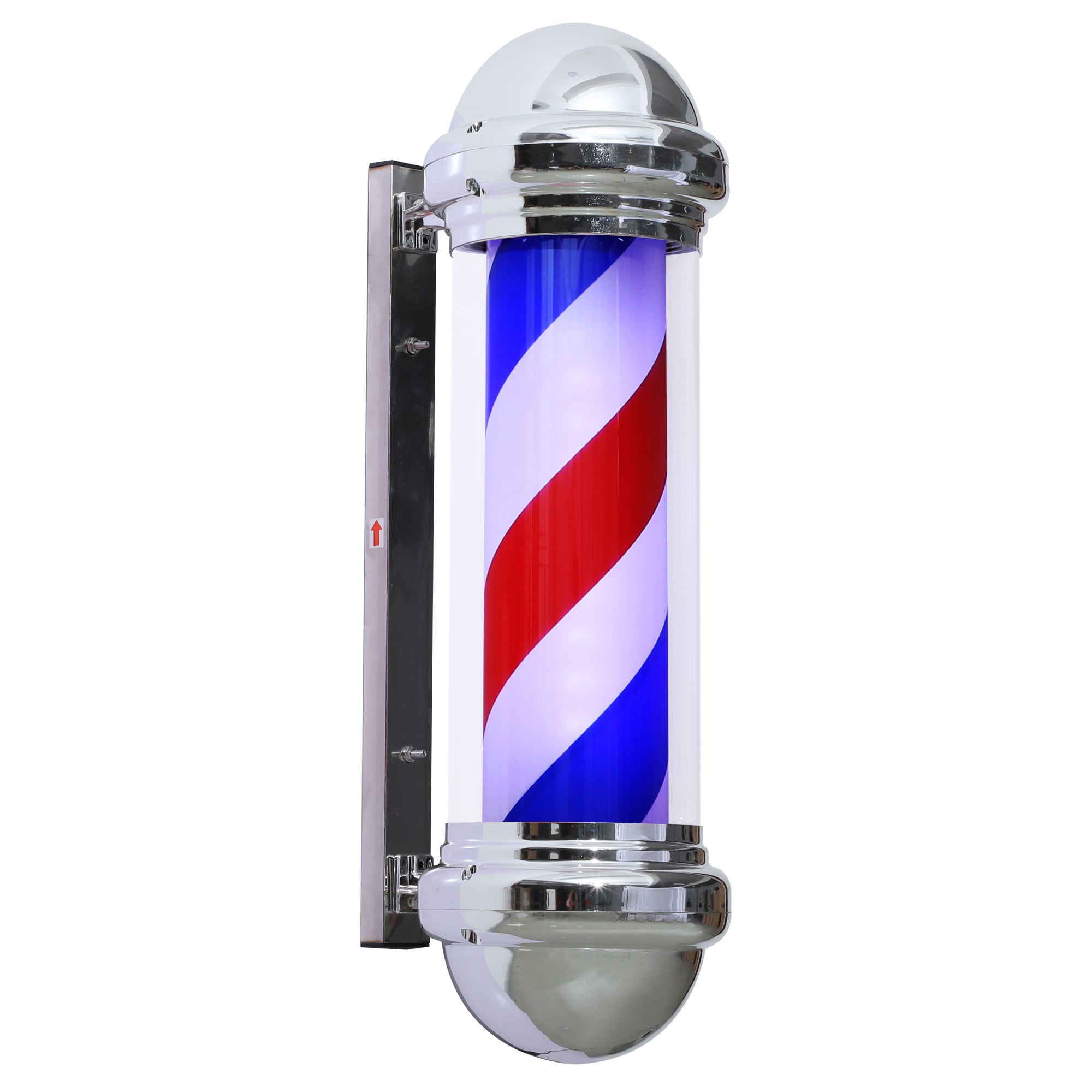 Barberpub barber pole classic white blue red Barber Pole 75cm rotating LED bulb