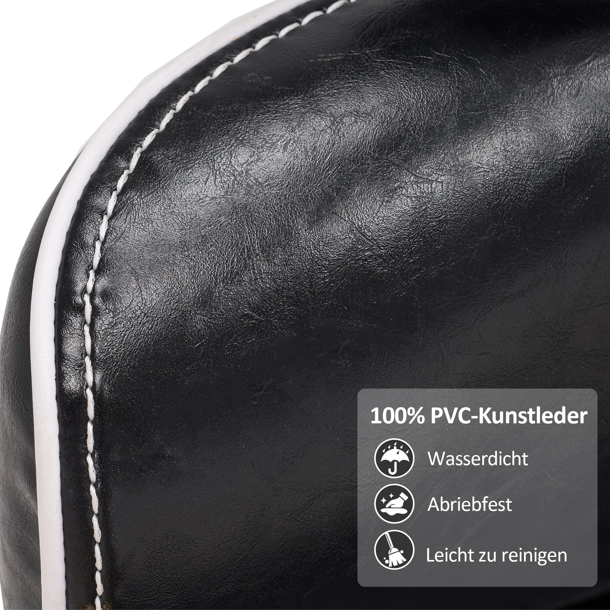 Fauteuil de coiffure Barberpub avec appui-tête, réglable en hauteur et inclinable, style rétro vintage, similicuir, 3078 (noir et or)