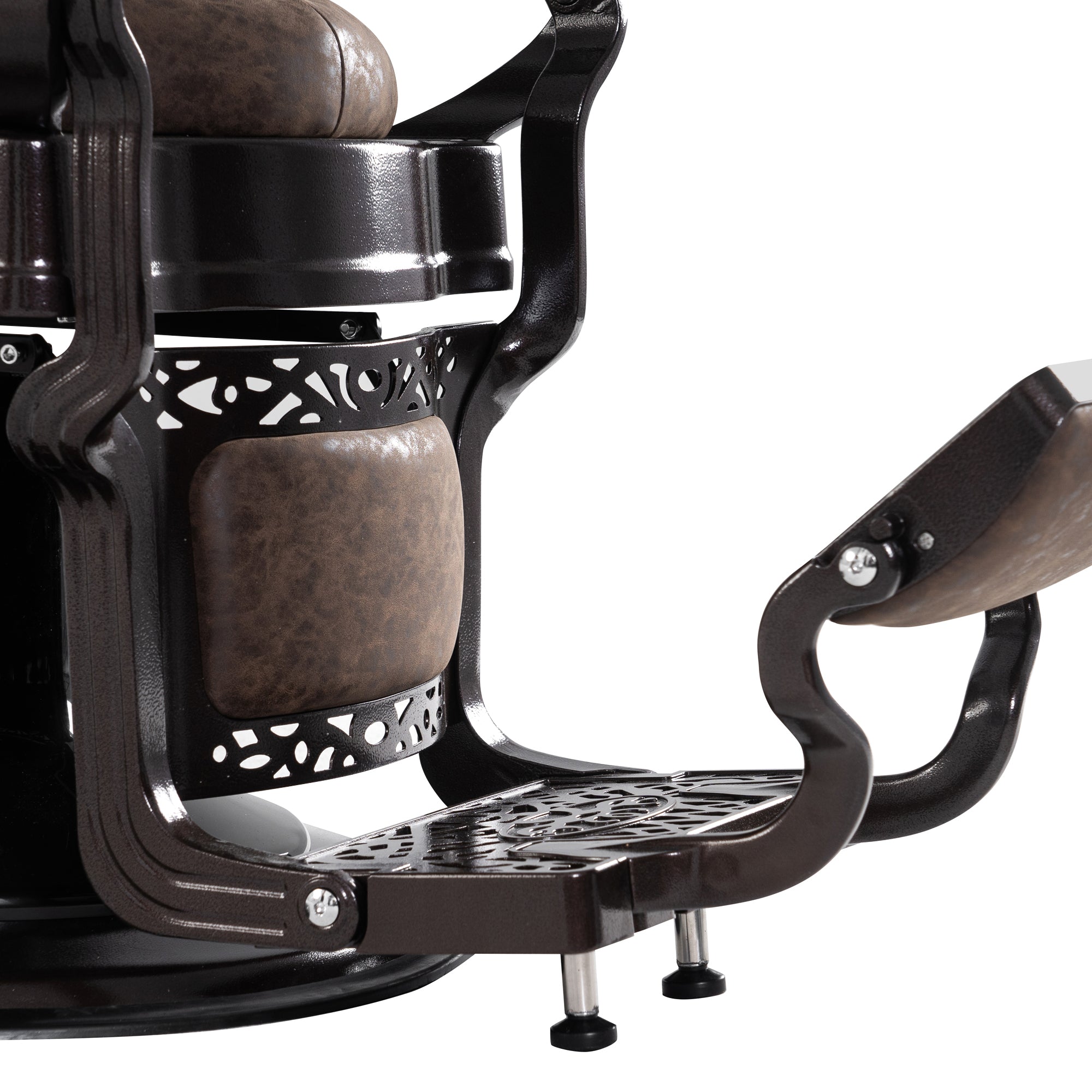Fauteuil de coiffure Barberpub, style rétro/vintage, marron 3849DR