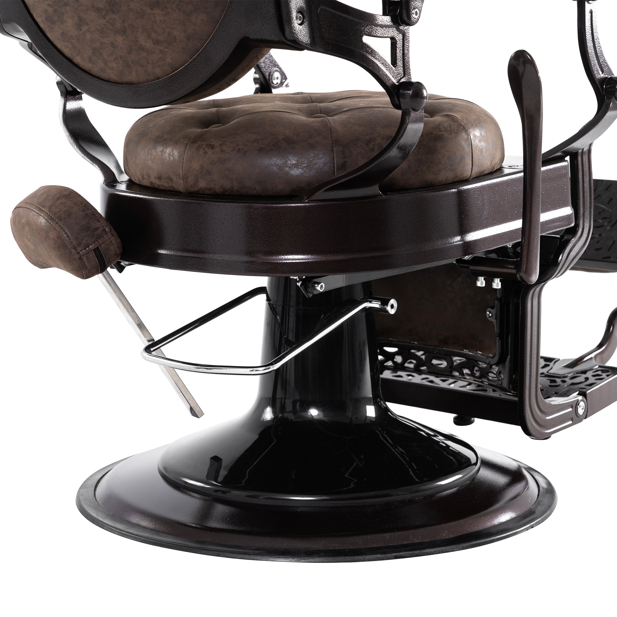 Fauteuil de coiffure Barberpub, style rétro/vintage, marron 3849DR