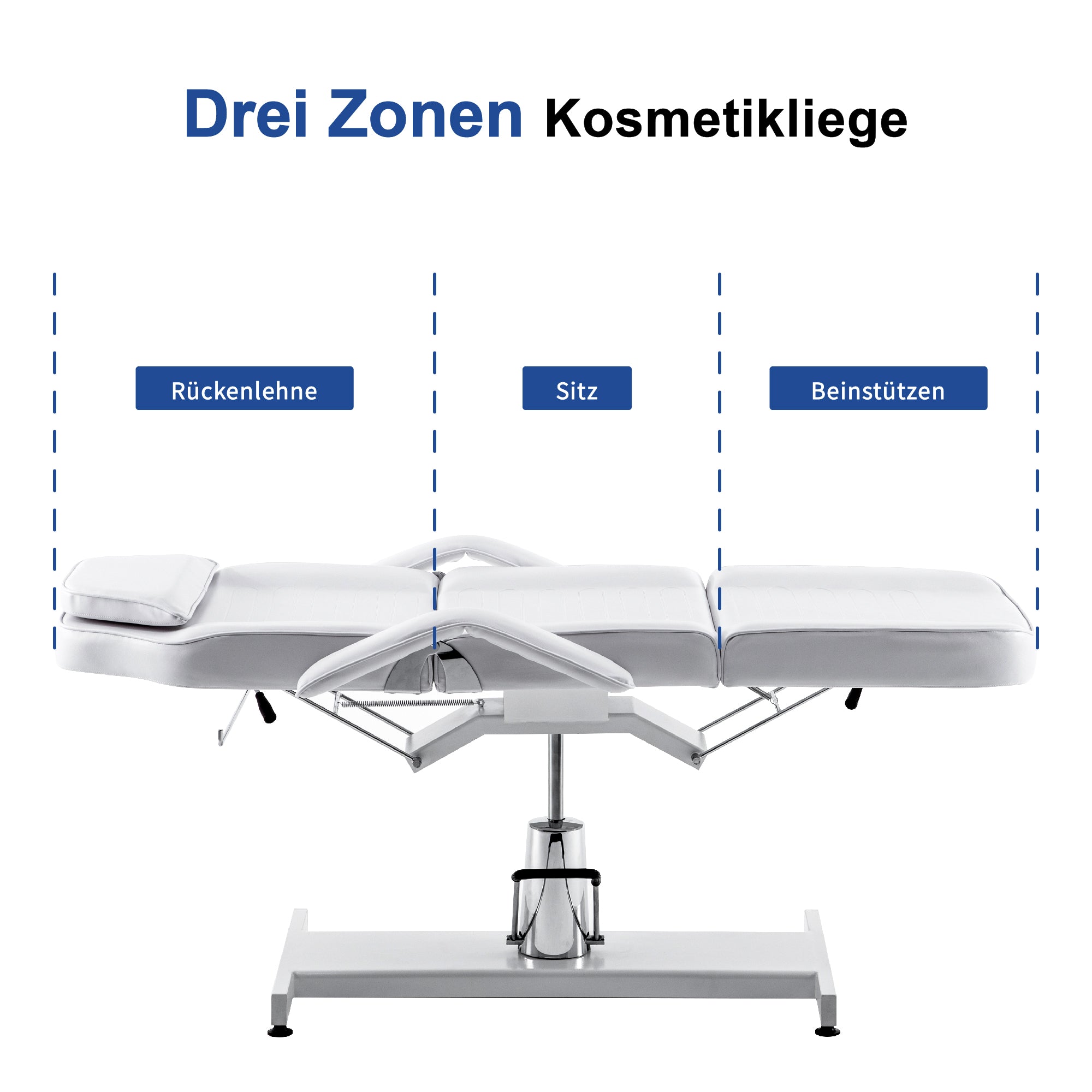 Barberpub Hydraulic Cosmetic Bed Therapy Bed Massage Bed Tattoo Bed 0006BK/W