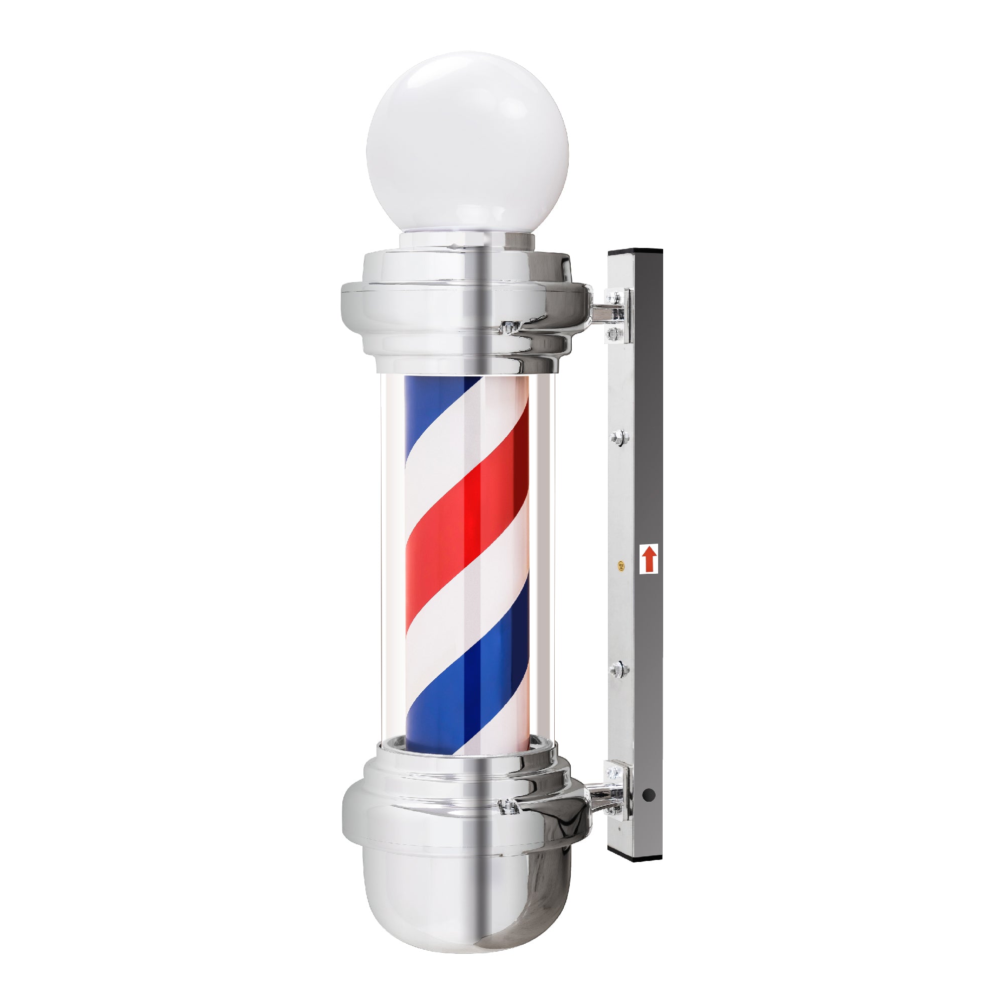 Barberpub Barber Pole with LED ball light Salon equipment rotatable Barbershop column L018B