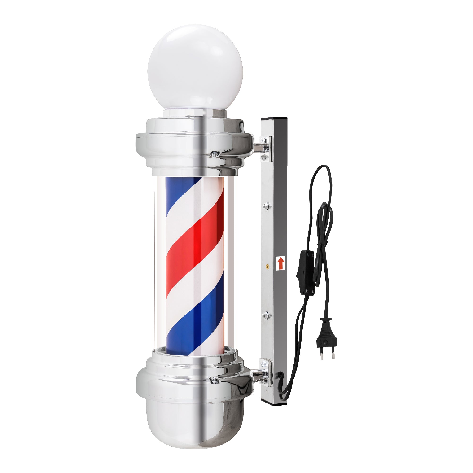 Barberpub Barber Pole with LED ball light Salon equipment rotatable Barbershop column L018B