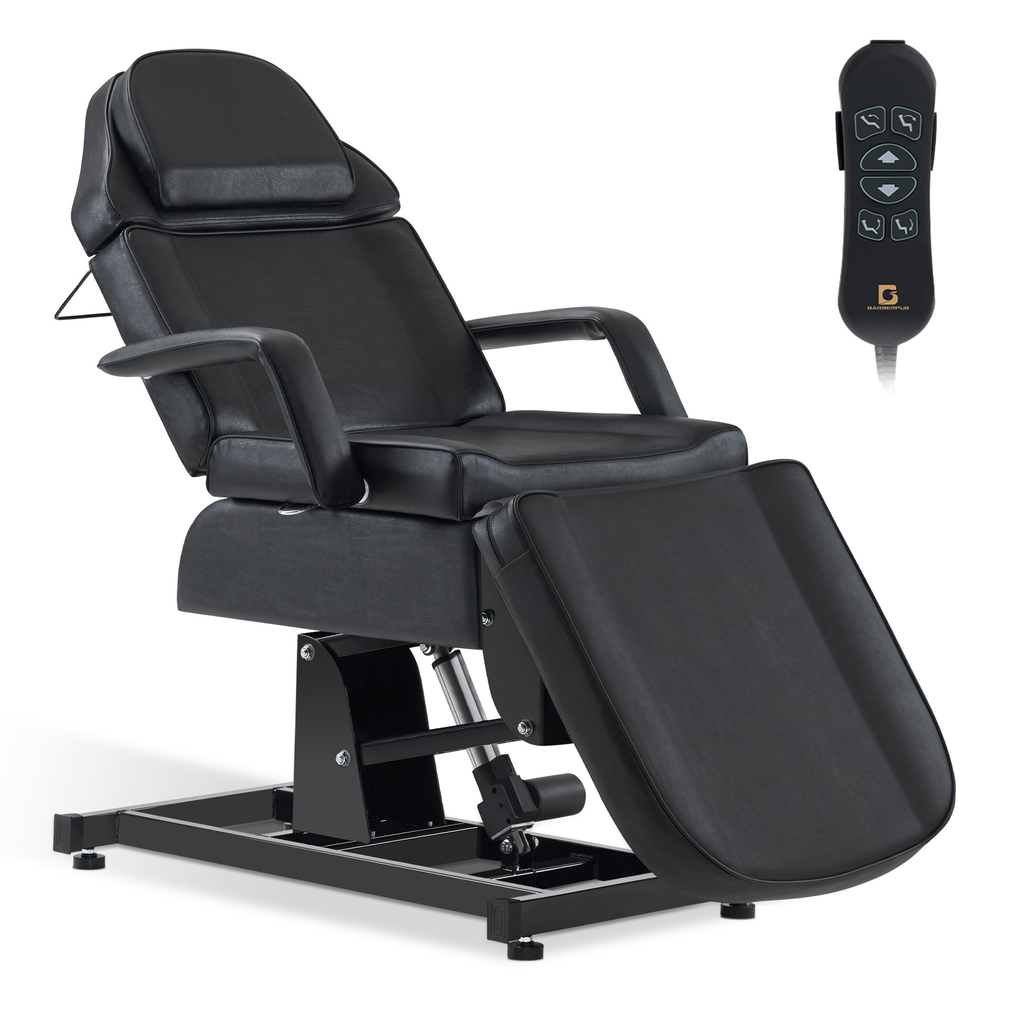 Barberpub Kosmetikliege Elektrisch, Massageliege Klappbar & Höhenverstellbar, Tattoo Liege mit 3 Motoren, Massagetisch für SPA Salon 0751