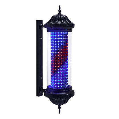 BarberPub Barber Pole, Barbershop Hairdressing Pole with LED Light, Outdoor Wall Lamp for Hair Salons, Barber Pole Light, 81CM Salon Sign, Energy Saving L041BC