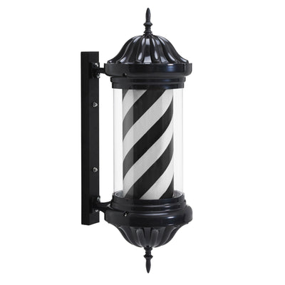 BarberPub insegna da barbiere, asta da barbiere per barberia e salone con illuminazione LED, arredamento per salone, asta rotante da 70 cm con luce, a risparmio energetico L054