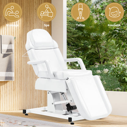Table de massage électrique pour salon de coiffure, pliable et réglable en hauteur, avec 3 moteurs, pour salon de beauté 0751 