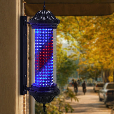 BarberPub asta da barbiere, insegna da barbiere, lampada LED per saloni e parrucchieri, illuminazione da parete esterna per saloni di parrucchieri, luce per asta da barbiere, insegna da salone da 81 cm, a risparmio energetico L041BC