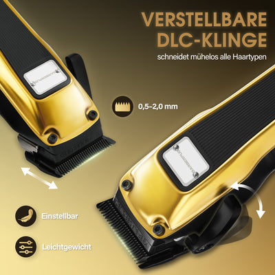 Tagliacapelli professionale BarberPub, tagliacapelli da uomo con 6 lame, 2 coprilama e base di ricarica, regolatore del tagliacapelli da 0,5-2,0 mm, regolabarba elettrico per saloni di parrucchieri, HC176