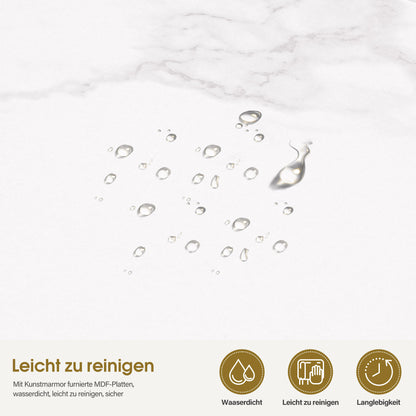 Chariot de coiffure BarberPub à roulettes et 2 tiroirs, chariot de service roulant, chariot de salon avec 2 étagères et support pour sèche-cheveux, chariot de travail moderne pour salle de bain et salon, 32 x 37 x 87 cm, 0029
