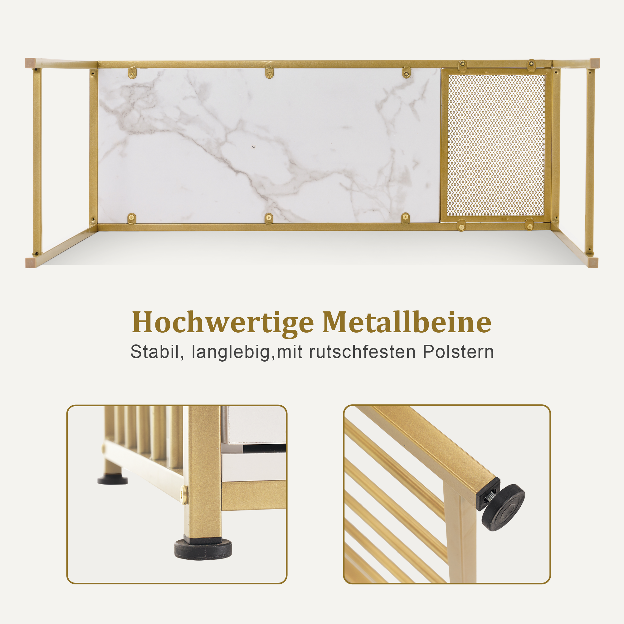 Bureau de barbier avec tiroirs, coiffeuse sans miroir, table à ongles en bois avec cadre en métal, table d'ordinateur pour le salon, moderne, 109 x 45,5 x 81 cm, 2407 