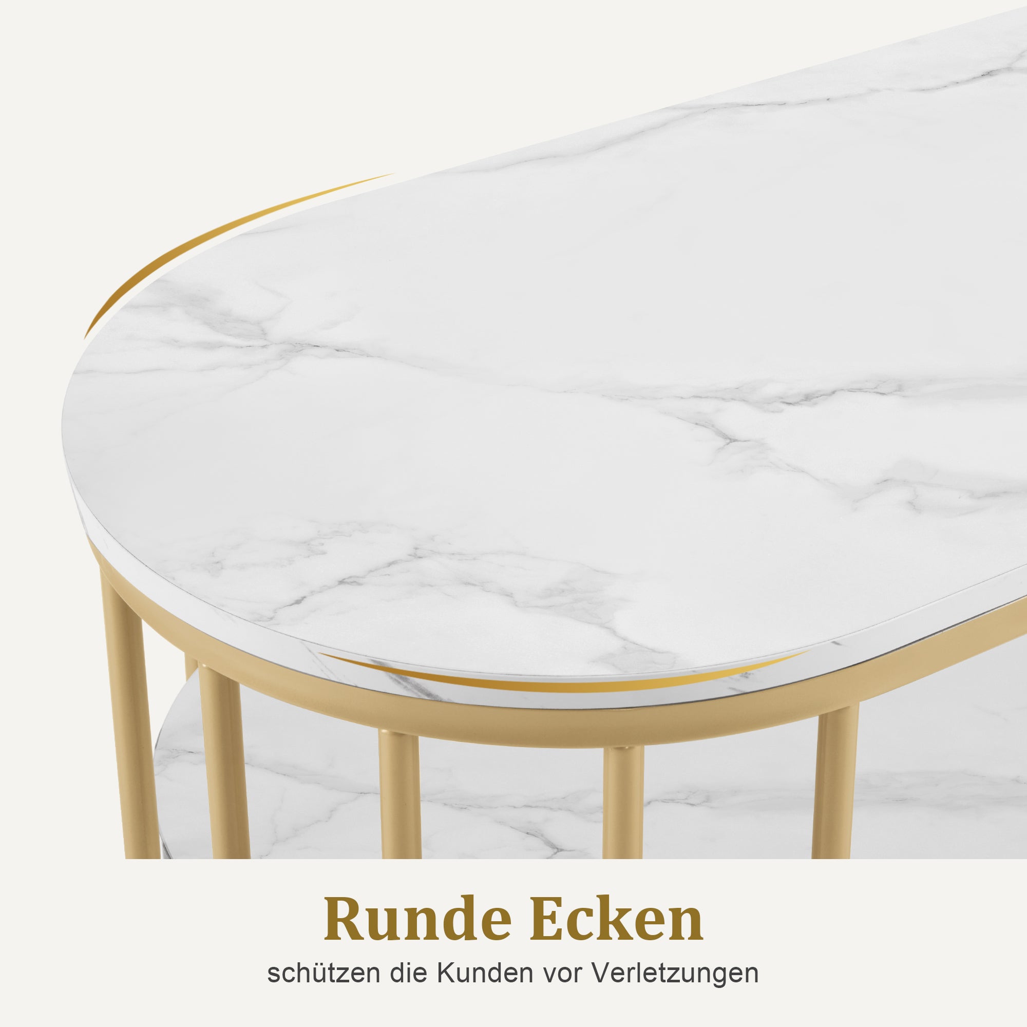 BarberPub Table de manucure sans tiroirs, coiffeuse sans miroir, marbre blanc doré, table de manucure, table à ongles en bois avec cadre en métal, table d'ordinateur pour le salon, moderne, 45 x 114 x 78 cm, 2482