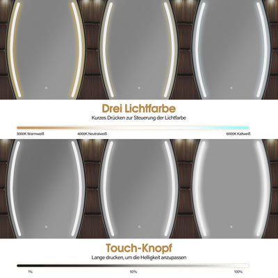 Postazione da parrucchiere BarberPub con 2 cassetti, tavolo da trucco con specchio, postazione di lavoro con 6 ripiani e 2 armadietti, mobiletto a specchio con illuminazione, tavolo a specchio moderno, arredamento per parrucchieri, J3131 (marrone)