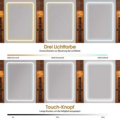 BarberPub postazione da parrucchiere con 4 cassetti, toeletta con specchio, postazione di lavoro con 6 ripiani e 2 armadietti, armadietto a specchio con illuminazione, tavolo con specchio, arredamento per parrucchiere, J3140 (marrone)
