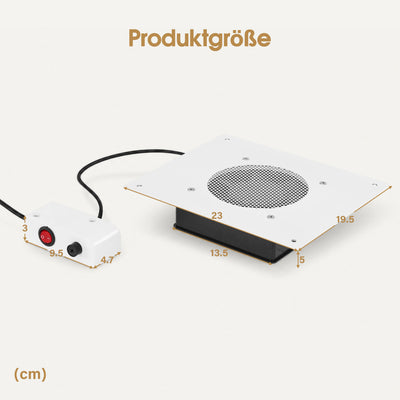 BarberPub Aspirador de polvo para uñas con 2 bolsas colectoras, extractor de polvo para uñas de 60 W, colector de polvo de uñas blanco, aspirador de uñas empotrable, colector de polvo de uñas silencioso para salón de belleza, VC01
