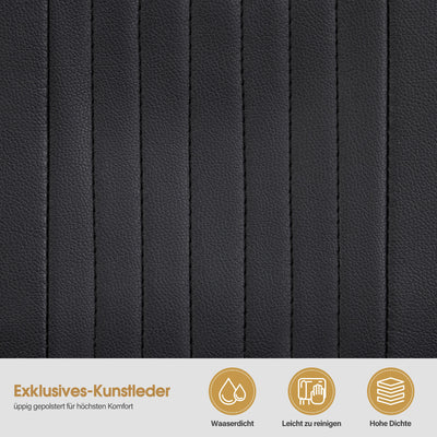 BarberPub Friseurstuhl mit Kopfstütze Kippbar, Friseureinrichtung mit Hydraulikpumpe 360° Drehbar, Bedienungsstuhl Höhenverstellbar, Barber Stuhl Friseurstühle Kunstleder, 2044 (Schwarz)