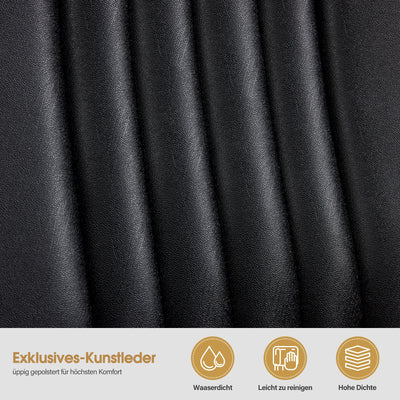 Barberpub Friseurstuhl mit Kopfstütze, Friseursessel Höhenverstellbar & 360°Drehbar, Friseureinrichtung Kippbar, Bedienungsstuhl Hydraulisch Kunstleder, 2615 (Schwarz)