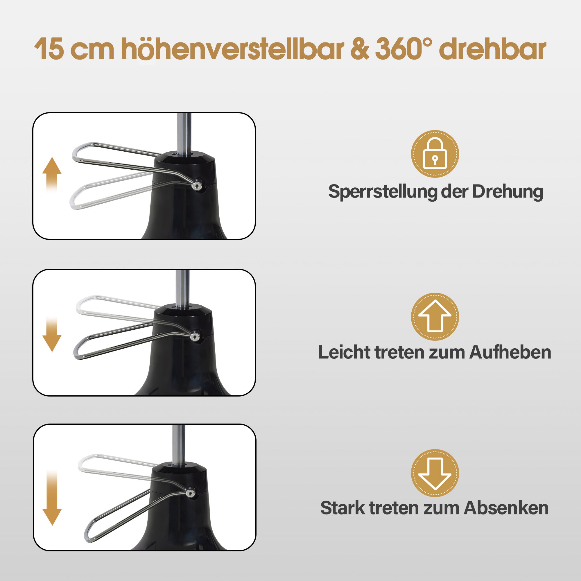 BarberPub Friseurstuhl mit Kopfstütze Kippbar, Friseureinrichtung mit Hydraulikpumpe 360° Drehbar, Höhenverstellbarer Bedienungsstuhl mit Vintage Stil, Barber Stuhl Kunstleder, 2933