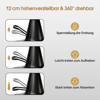 BarberPub Friseurstuhl mit Kopfstütze Kippbar, Friseureinrichtung mit Hydraulikpumpe 360° Drehbar, Bedienungsstuhl Höhenverstellbar, Barber Stuhl Friseurstühle Kunstleder, 3841 (Schwarz)