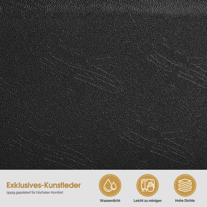 BarberPub Friseurstuhl mit Kopfstütze Kippbar, Friseureinrichtung mit Hydraulikpumpe 360° Drehbar, Bedienungsstuhl Höhenverstellbar, Barber Stuhl Friseurstühle Kunstleder, 3856 (Schwarz)
