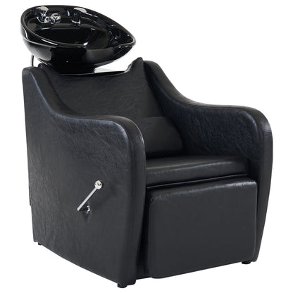 Poste de lavage pour évier de coiffure Barberpub, chaise de shampoing, chaise de lavage inversée, chaise de salon de coiffure, chaise de lavage pour salon SPA 9090 (noir) 