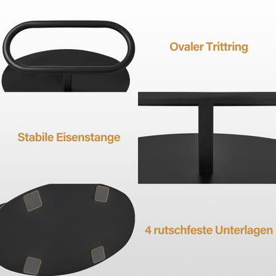 BarberPub Friseur Fußstütze aus Metall, Professionelle Mobile Fußablage, Footrest für Friseursalons, Fuß Pedal Friseurstuhl Salonausstattung, FT002 (Schwarz)
