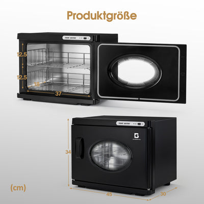BarberPub 24L scaldasalviette, armadio scaldasalviette per 40–48 asciugamani, scaldasalviette elettrico, funzione di riscaldamento a 360° per spa, saloni di parrucchieri e centri estetici, HW224