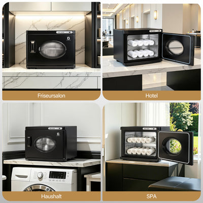 BarberPub 24L scaldasalviette, armadio scaldasalviette per 40–48 asciugamani, scaldasalviette elettrico, funzione di riscaldamento a 360° per spa, saloni di parrucchieri e centri estetici, HW224