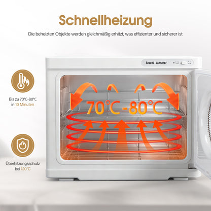 BarberPub 24L Handtuchwärmer Handtuchheizschrank 40–48 Handtücher, Handtuchheizkörper Elektrisch, Heißhandtuchwärmer 360° Heizfunktion für Spa, Friseursalon & Kosmetikstudio, HW224