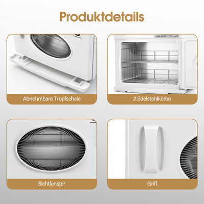 BarberPub 24L scaldasalviette, armadio scaldasalviette per 40–48 asciugamani, scaldasalviette elettrico, funzione di riscaldamento a 360° per spa, saloni di parrucchieri e centri estetici, HW224