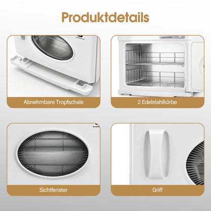 BarberPub 24L Handtuchwärmer Handtuchheizschrank 40–48 Handtücher, Handtuchheizkörper Elektrisch, Heißhandtuchwärmer 360° Heizfunktion für Spa, Friseursalon & Kosmetikstudio, HW224