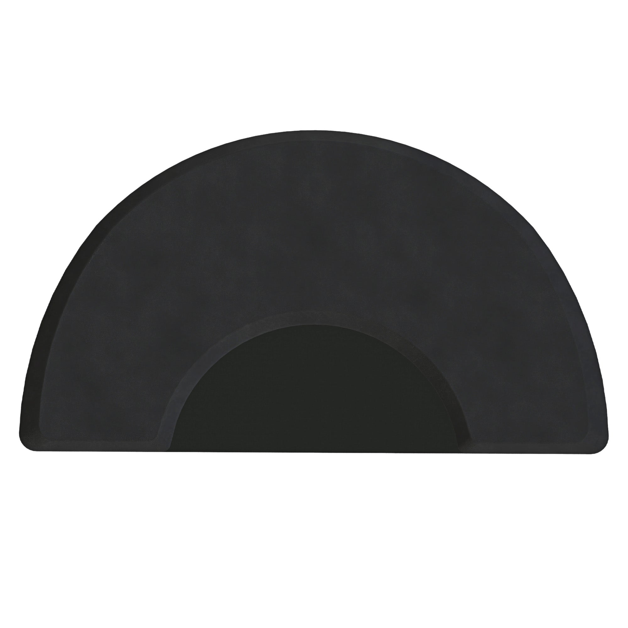 BarberPub Anti-Fatigue Mat for Hairdressers, Ergonomic Floor Mat Hairdressing Mat for Barbershop Salon, Hairdressing Supplies Semicircle 2 CM Thick, M122 (Black) 