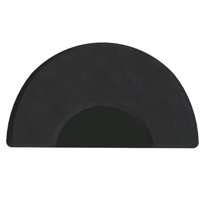 BarberPub Anti-Fatigue Mat for Hairdressers, Ergonomic Floor Mat Hairdressing Mat for Barbershop Salon, Hairdressing Supplies Semicircle 2 CM Thick, M122 (Black) 