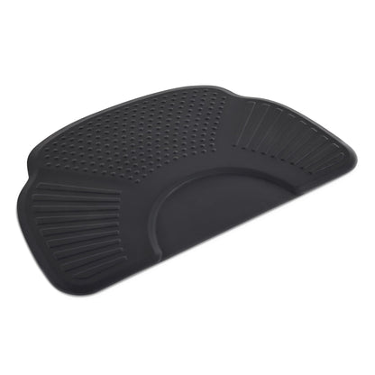 BarberPub Anti-Fatigue Mat for Hairdressers, Ergonomic Floor Mat Hairdressing Mat for Barbershop Salon, Hairdressing Supplies 102 x 152 cm Semicircle 2.5 cm Thick, M123 (Black)