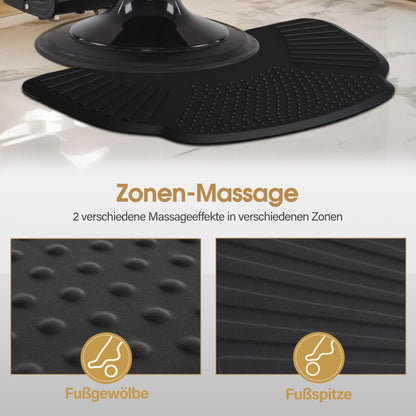 BarberPub Anti-Fatigue Mat for Hairdressers, Ergonomic Floor Mat Hairdressing Mat for Barbershop Salon, Hairdressing Supplies 102 x 152 cm Semicircle 2.5 cm Thick, M123 (Black)
