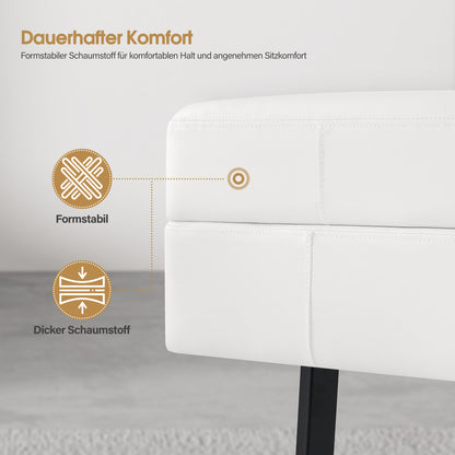 BarberPub 3-Sitzer Sitzbank für Friseursalon, Breite 153 cm, Wartebank Friseur, Polsterbank Schlafzimmer, Bettbank für Wohnzimmer, Schuhbank Flurbank, W513 (Kunstleder)