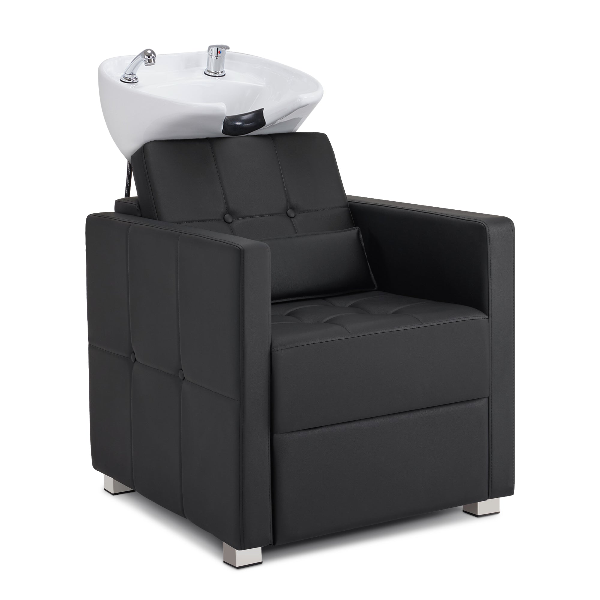 Barberpub hairdressing chair with washbasin, ceramic hairdressing washbasin, adjustable, backward wash chair, hairdressing wash chair for spa salon, hairdressing wash station 8010