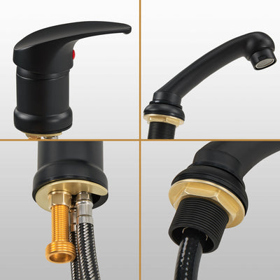 Miscelatore e rubinetto con doccetta BarberPub per lavatesta da parrucchiere, rubinetteria da parrucchiere per poltrona da parrucchiere con lavandino 8611 8675 8010 8670 8692 8620 8679, WH8005