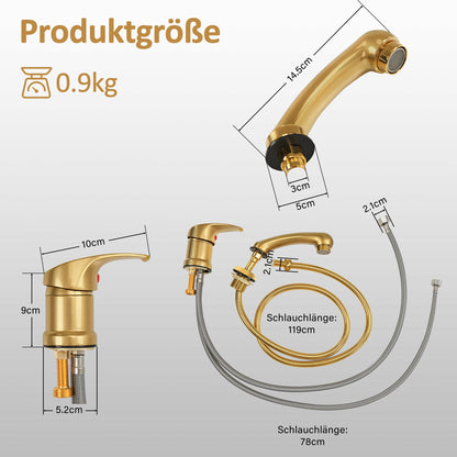 BarberPub Mixer Tap and Hand Shower Faucet for Salon Sink, Hairdressing Faucet for Barber Chair with Sink 8611 8675 8010 8670 8692 8620 8679, WH8005