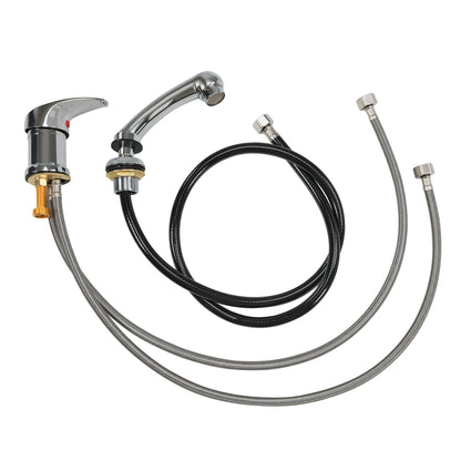 BarberPub Mixer Tap and Hand Shower Faucet for Salon Sink, Hairdressing Faucet for Barber Chair with Sink 8611 8675 8010 8670 8692 8620 8679, WH8005