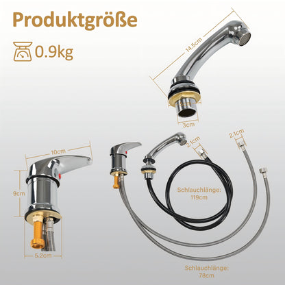 BarberPub Mixer Tap and Hand Shower Faucet for Salon Sink, Hairdressing Faucet for Barber Chair with Sink 8611 8675 8010 8670 8692 8620 8679, WH8005