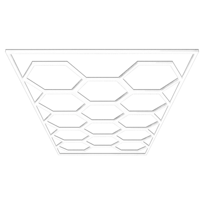 Éclairage LED hexagonal pour garage, 68 970 lm, 6 500 K, pour atelier, salon de coiffure, grille 14 